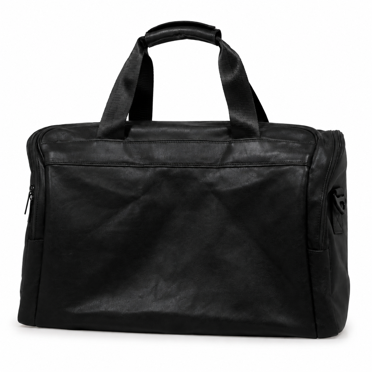 Water-Resistant PU Leather Big Size Travel Duffel Bag with long strap