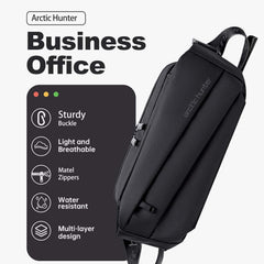 Chinese Soft Leather Fabric Backpack – Water Resistant, 16.5” Laptop Compatible Backpack with Crossbag Combo