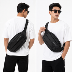 Bacbaas Crossbody Waist Belt Bag YB00029 – Unisex Chest Sling Bag 380g Oxford Polyester