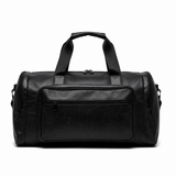 Water-Resistant PU Leather Big Size Travel Duffel Bag with long strap