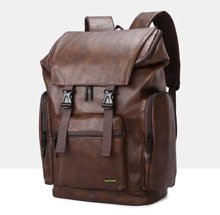 Bacbaas Waterproof Men’s Large Capacity Backpack - Coffee Brown