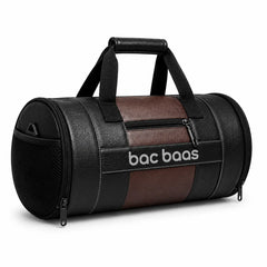 Bacbaas Gym Bag with Shoe Compartment | Premium PU Leather Sports Bag With Bottle