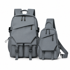 Combo Zebra Fashion Backpack and Crossbody Sling Bag ASH