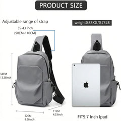 Versatile Crossbody Sling Bag ASH-0056 – Convertible Shoulder & Waist Pack