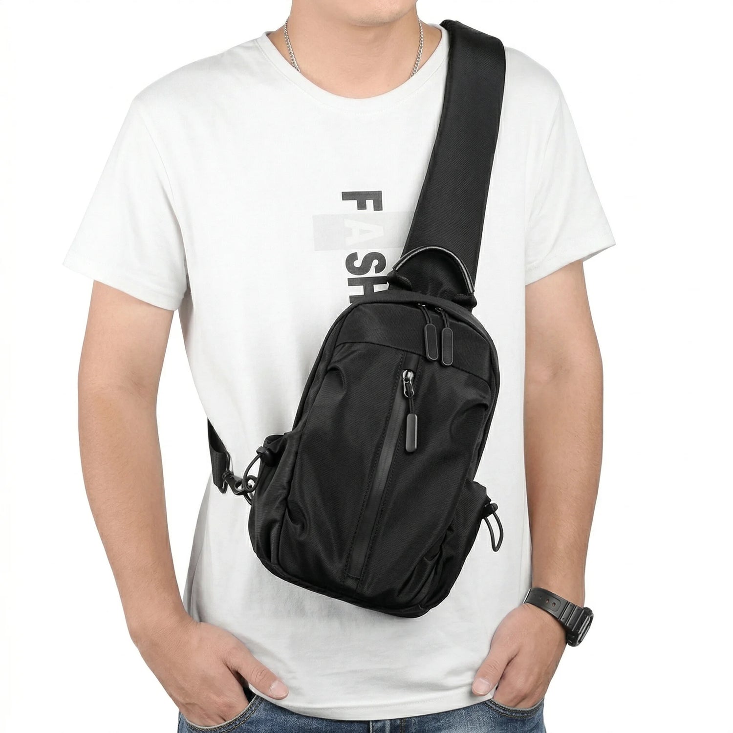 JackKevin Men's 2-in-1 Combo Set – Leather Backpack 20-35L & Theftproof Crossbody Bag Bundle Offer