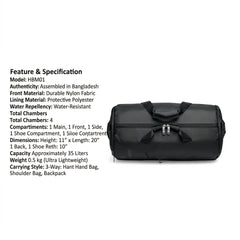 VersaCarry 3-in-1 Convertible Duffel Bag | Gym, Travel & Sports