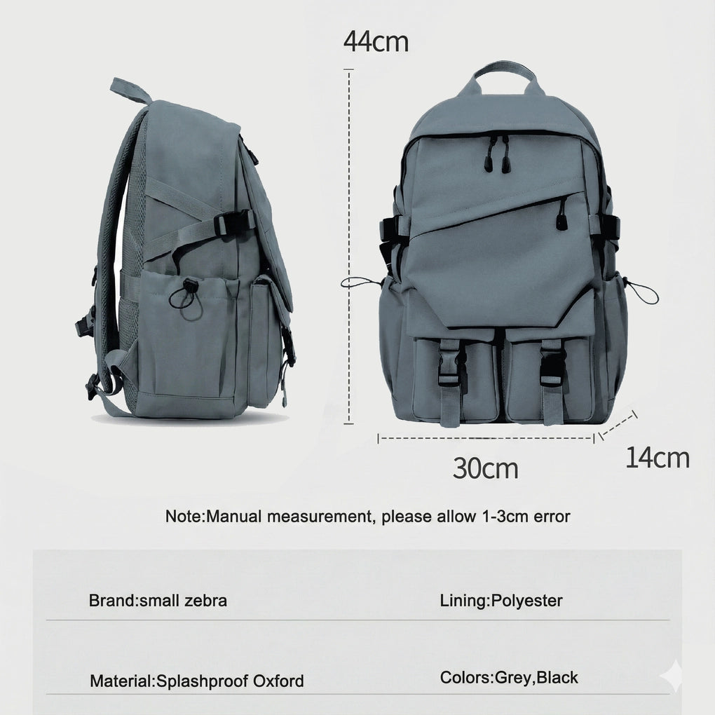 Zebra Backpack – 18” Multi-Compartment Regular use Backpack Bag Gray