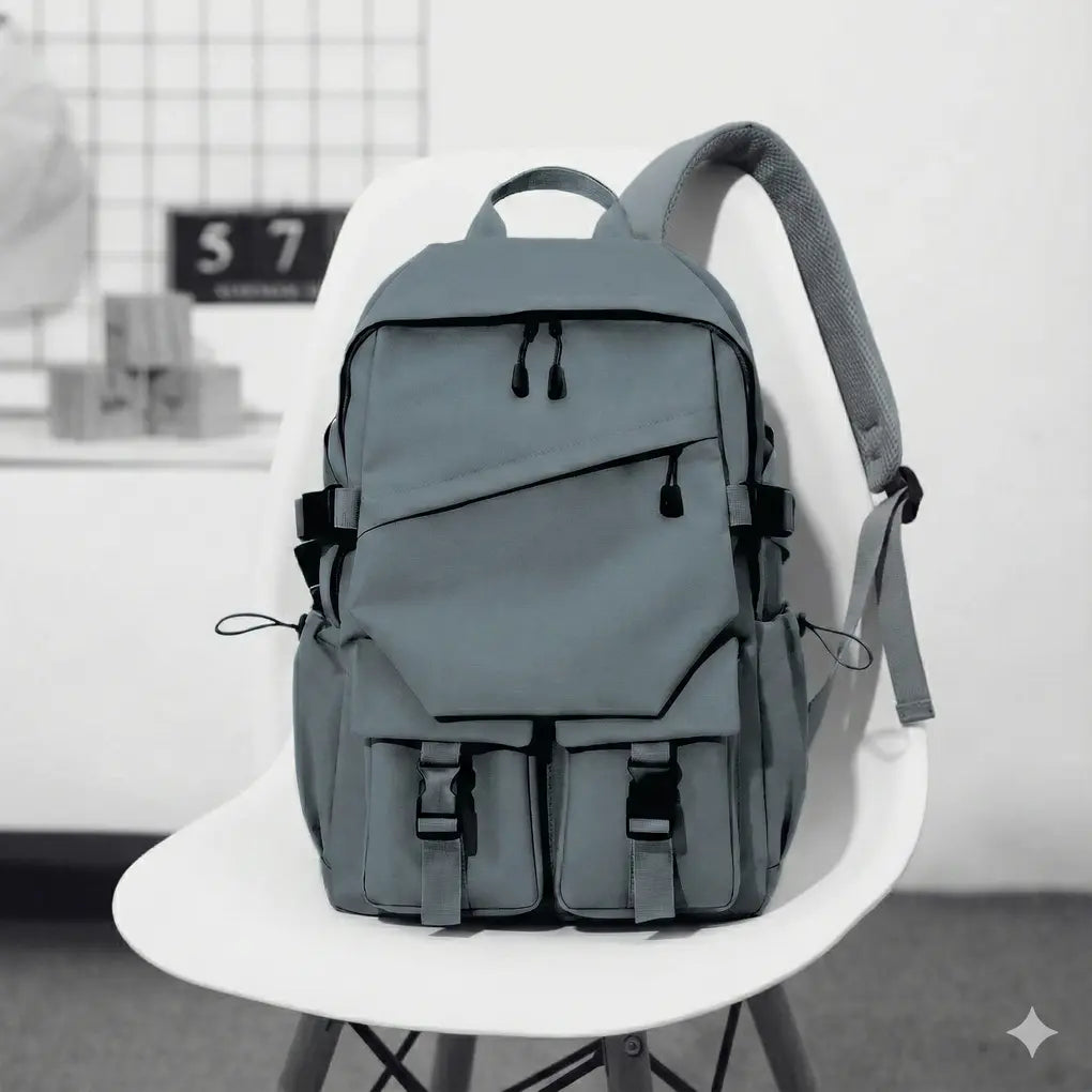Zebra Backpack – 18” Multi-Compartment Regular use Backpack Bag Gray