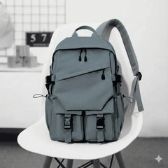 Zebra Backpack – 18” Multi-Compartment Regular use Backpack Bag Gray