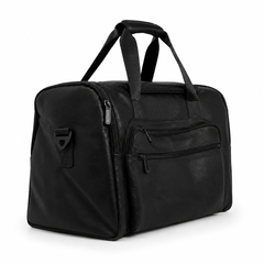 Water-Resistant PU Leather Big Size Travel Duffel Bag with long strap
