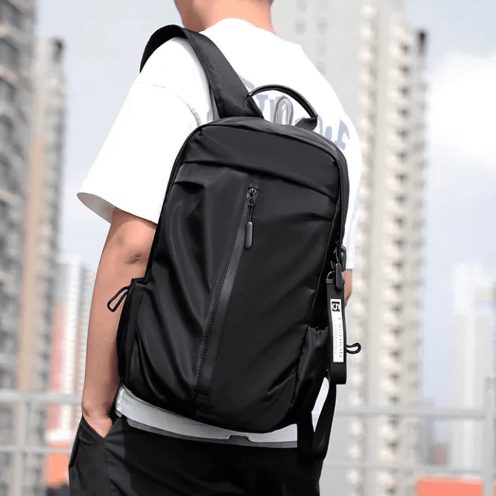 Premium Waterproof Soft Leather Backpack 18 Inch – Multi-Purpose School Office Travel Bag
